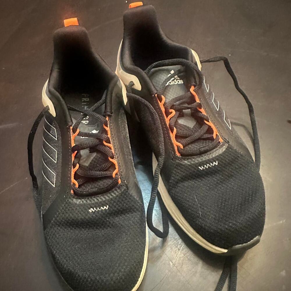 Adidas black running shoes size